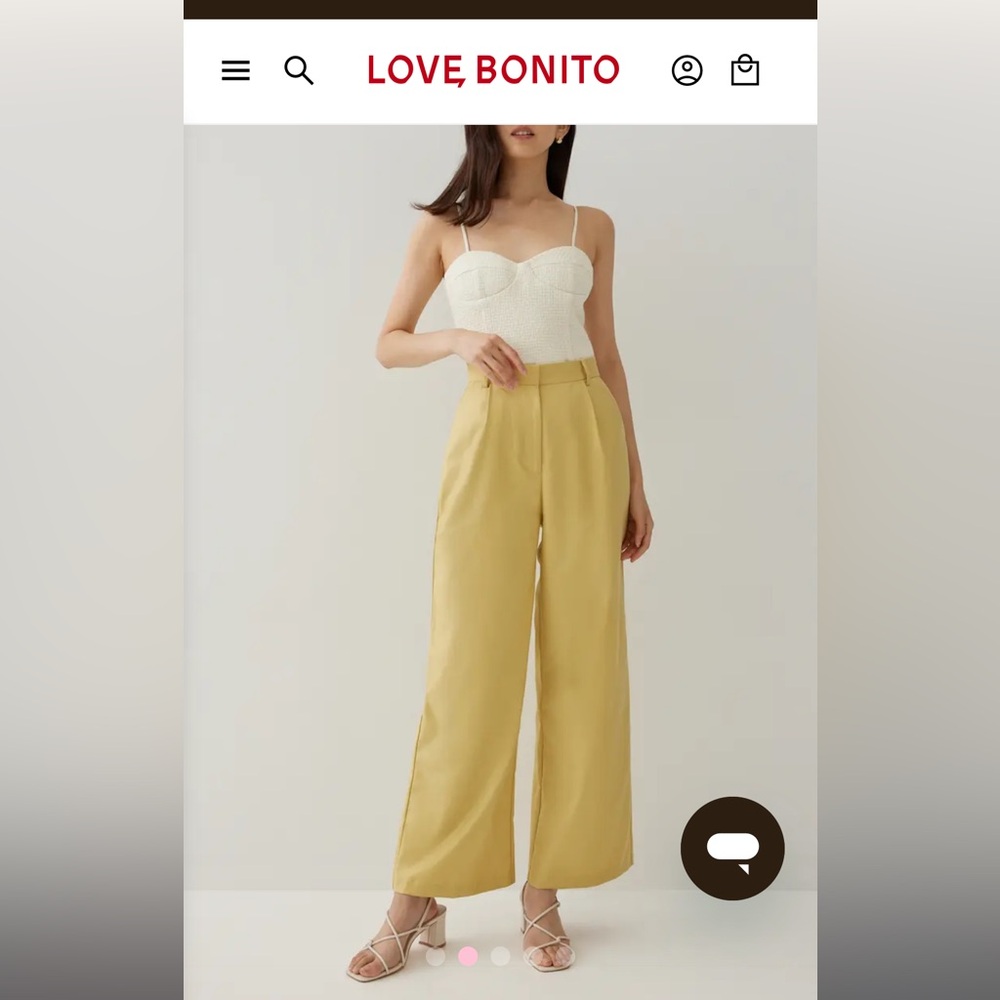 LoveBonito High-Waisted straight Pants